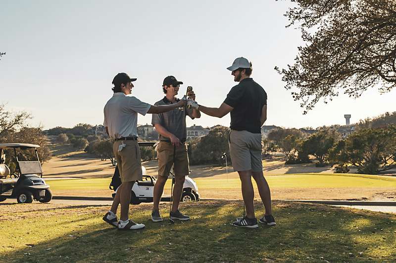Golfers Celebrating